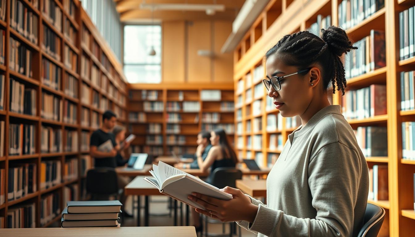 Student preparing for exams with study materials